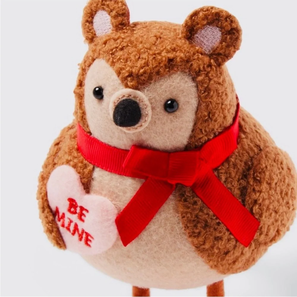 Target Featherly Friends Spritz Valentine’s Day Brown Teddy Bear Bird